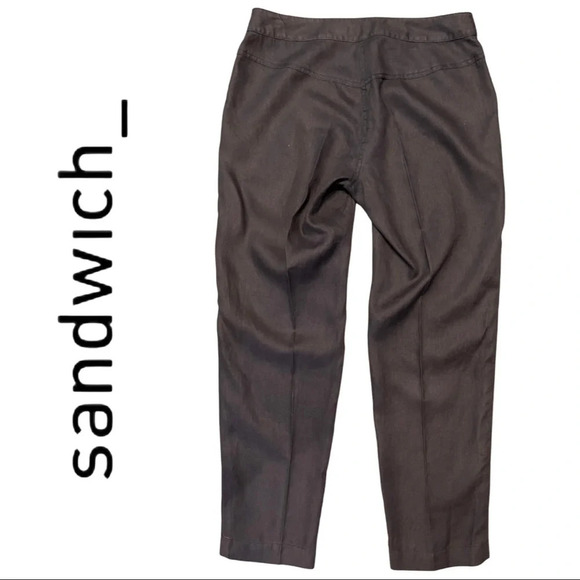Sandwich 100%  Linen Pants Dublin Pants Charcoal Grey Size 38 - Picture 2 of 7
